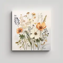 GENERICO - Arte De Pared Botánico Boho Culturar Flores 70x70 Cm