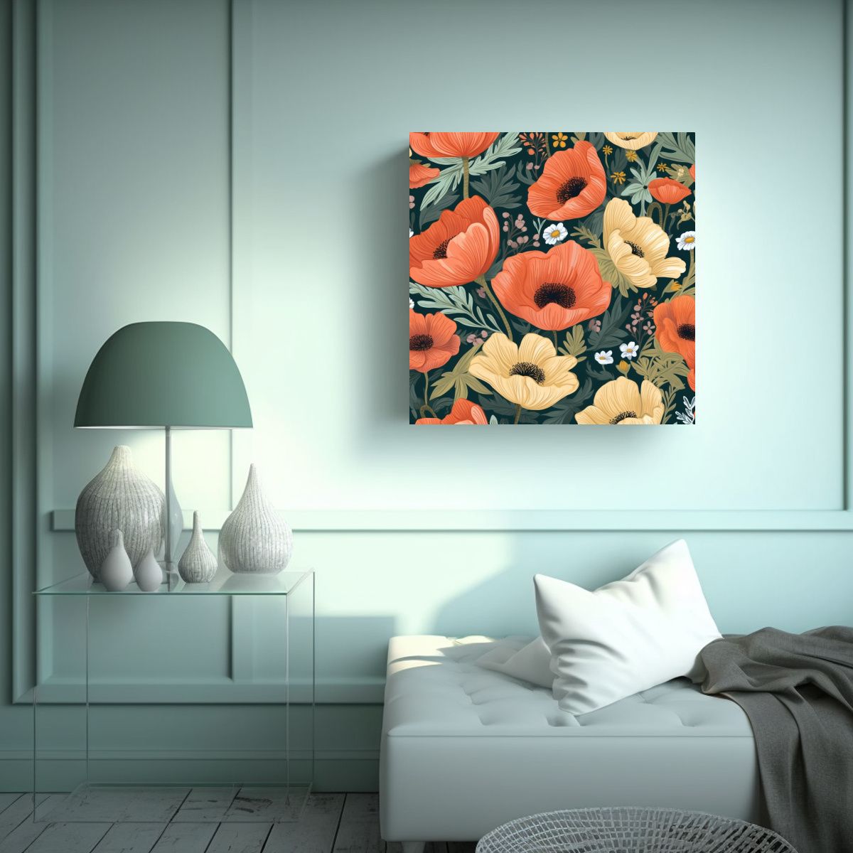 GENERICO - Arte Gráfico De California Flores Silvestres 70x70 Cm