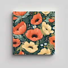 GENERICO - Arte Gráfico De California Flores Silvestres 50x50 Cm