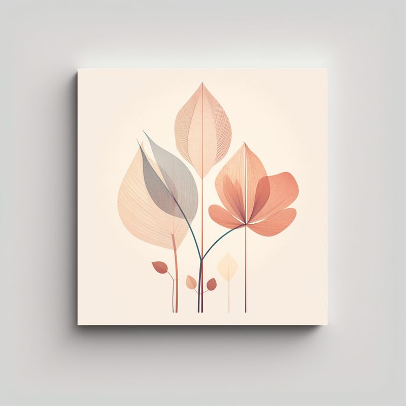GENERICO - Arte Minimalista Moderno Boho Multicolor De 50x50 Cm