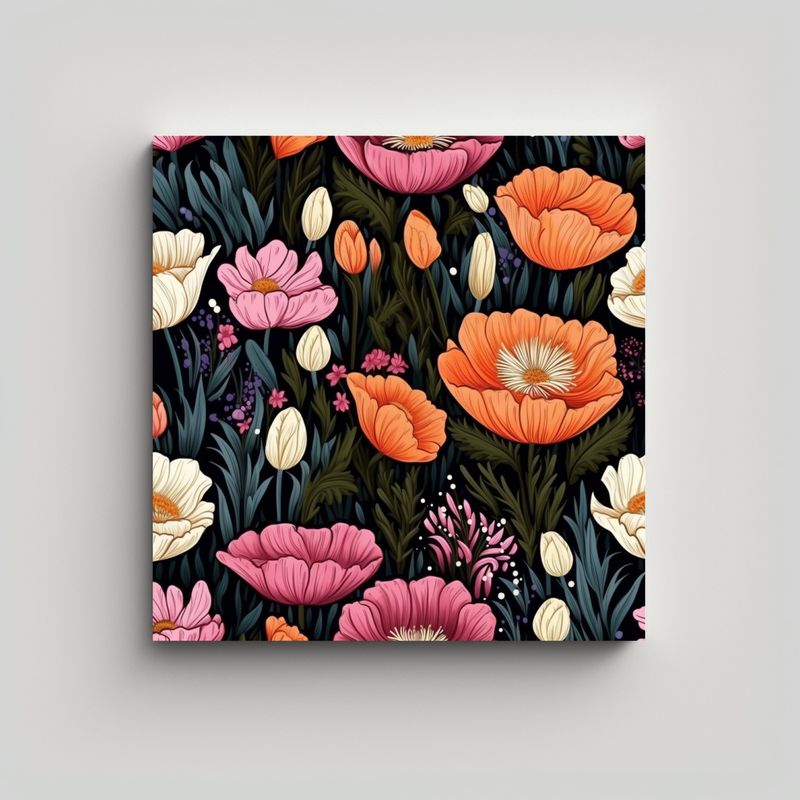 GENERICO - Concepto Elegante De Flores Florecientes En 70x70 Cm