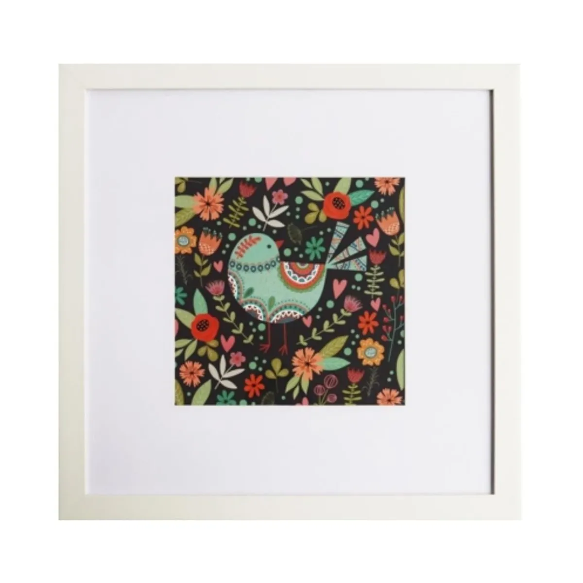 RONDA - Cuadro pajarito multicolor 50x50