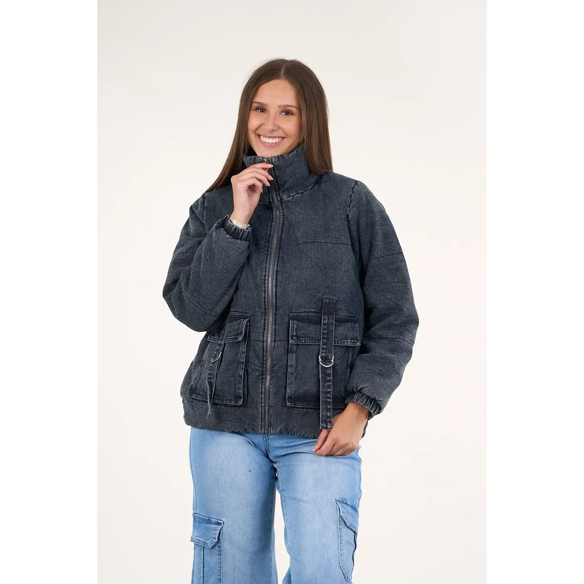POLEMIC - Chaqueta Denim con sherpa interior Azul Mujer Polemic