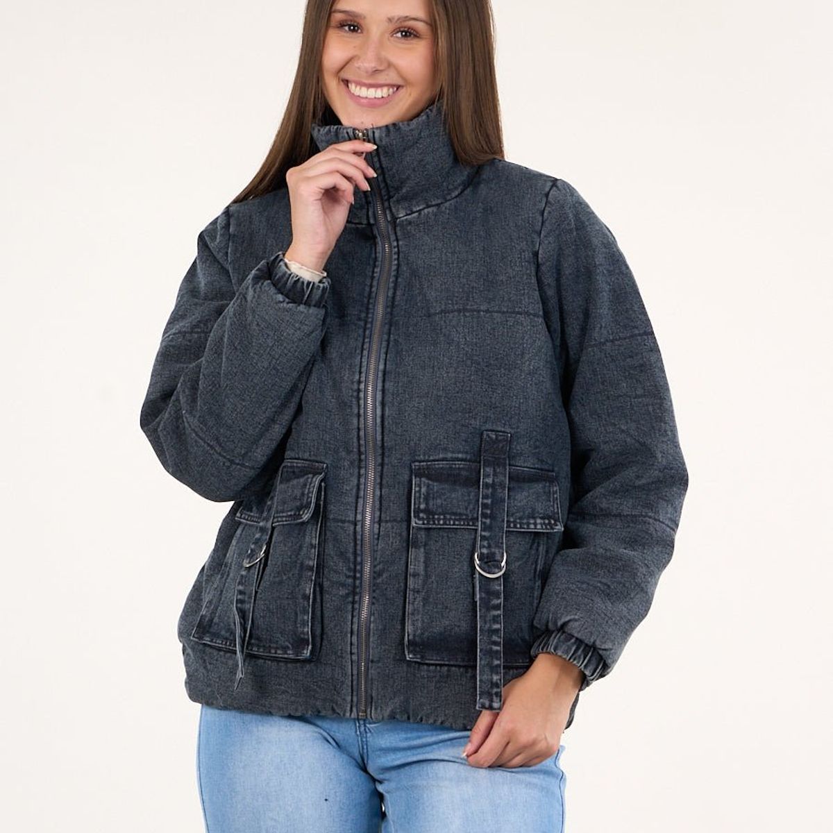 POLEMIC - Chaqueta Denim con sherpa interior Azul Mujer Polemic