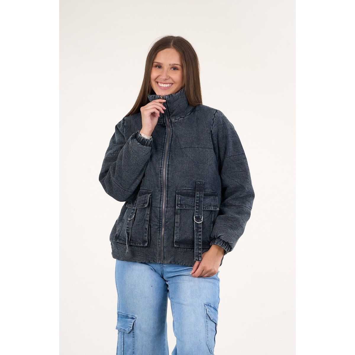 POLEMIC - Chaqueta Denim con sherpa interior Azul Mujer Polemic