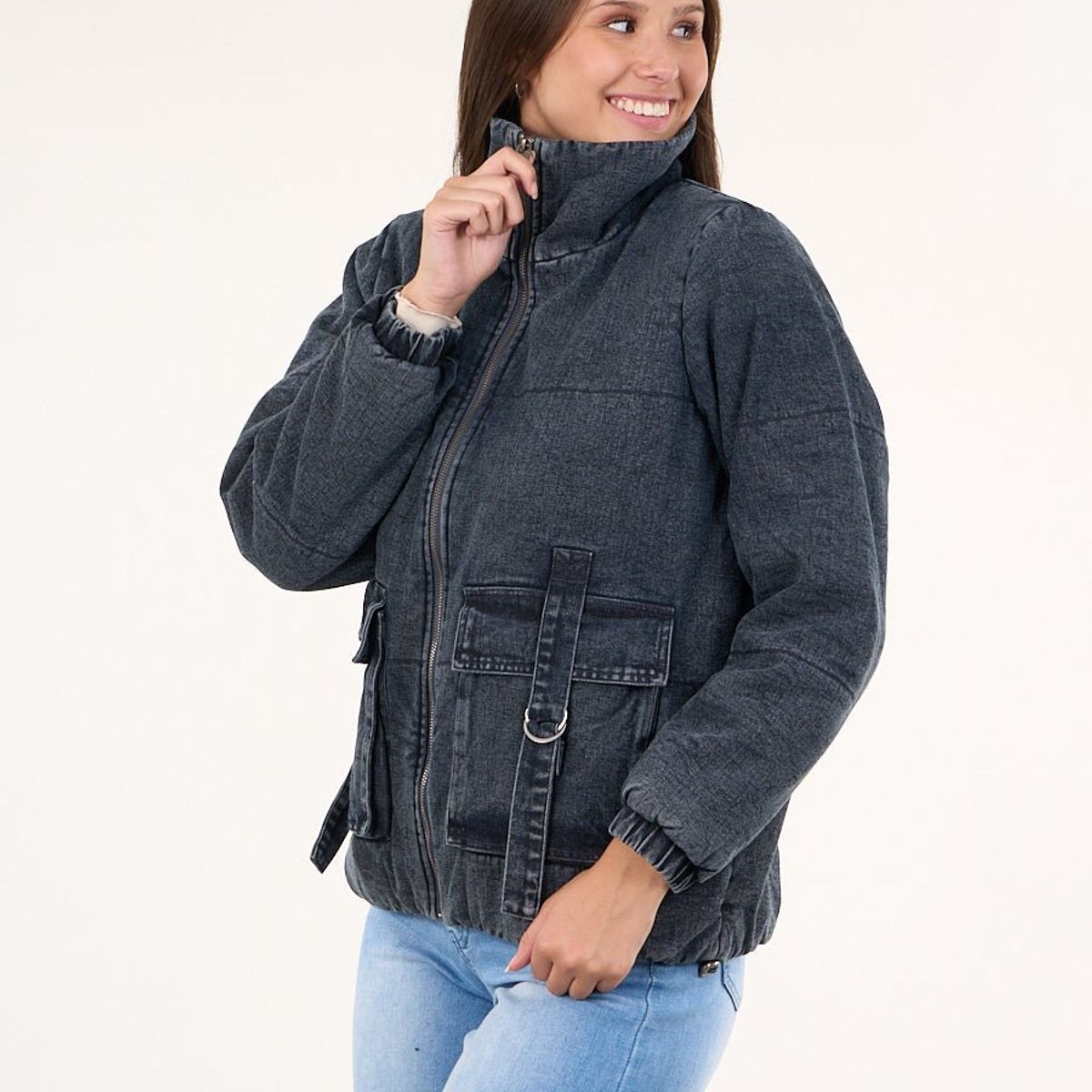 POLEMIC - Chaqueta Denim con sherpa interior Azul Mujer Polemic
