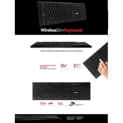 MAXELL - Teclado Inalámbrico Slim 24ghz Wkp-20