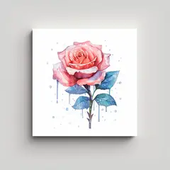 GENERICO - Armonía Cromática Cuadro Moderno Vectorial Rosa 70x70 Cm