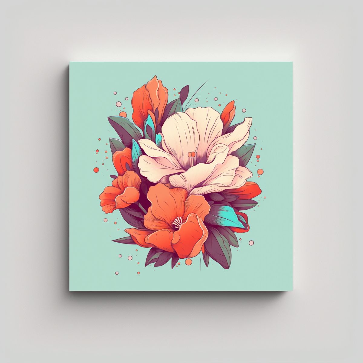 GENERICO - Aura Floral Ilustración Arte Decorativo 60x60 Cm