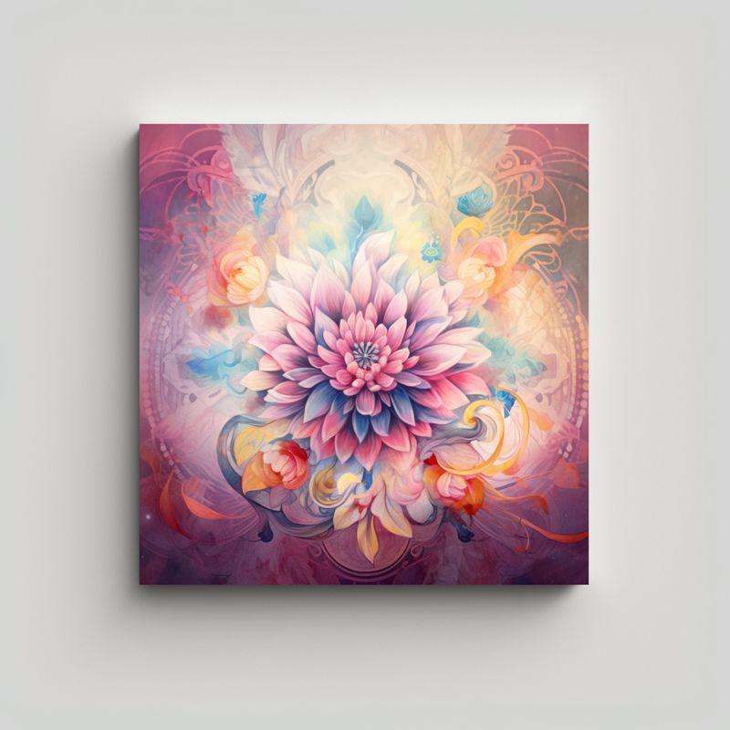 GENERICO - Pintura Decorativa Cuadro De Meditación Calma 70x70 Cm