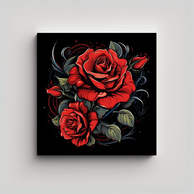 GENERICO - Diseño Rosa Roja Ali Taylor En Tela Sublimada Y 50x50 Cm