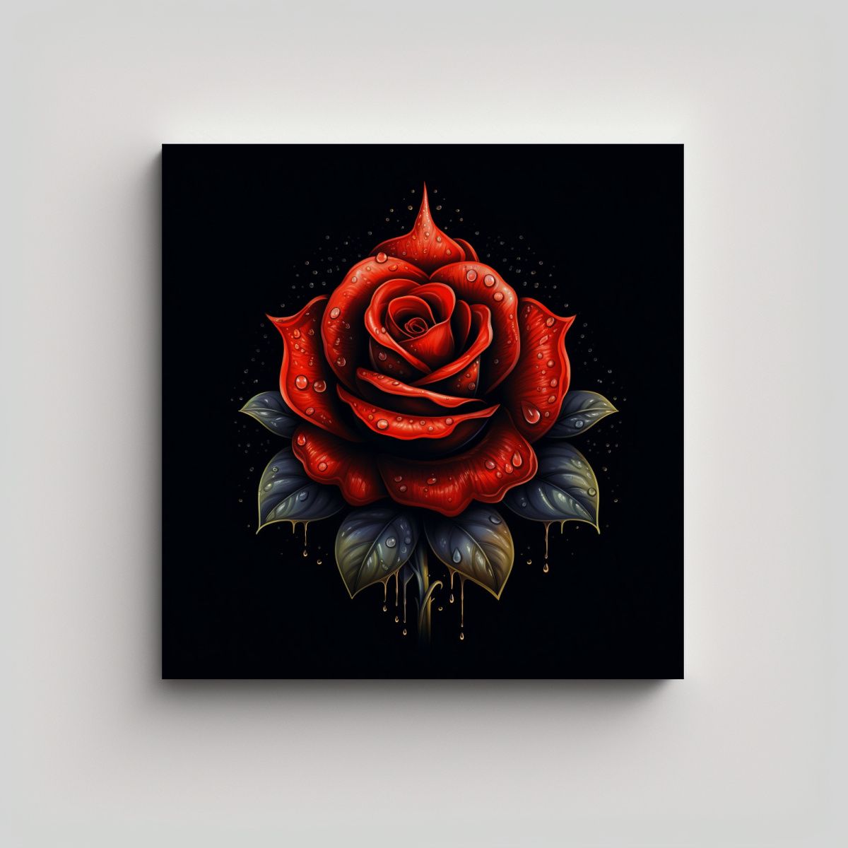 GENERICO - Clásico Lienzo Ali Taylor Con Diseño De Rosa 70x70 Cm