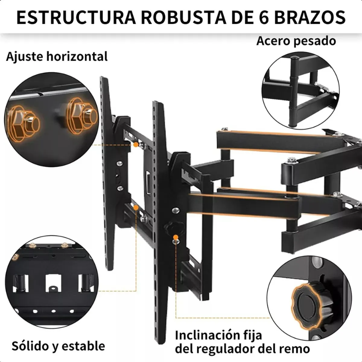 IRM - Soporte Tv Para Tabique Inclinable 32 A 80 Pulgadas