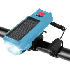 GENERICO - Luz Solar Bicicleta Alta Potencia Con Bocina Recargable