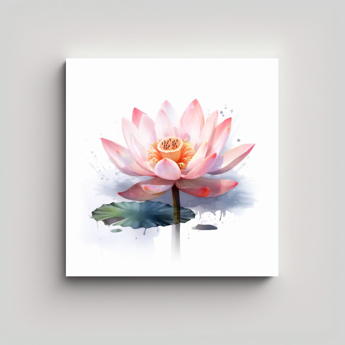 GENERICO - Cuadro Decorativo Estudio Lotus Flotante En Agua 80x80 Cm