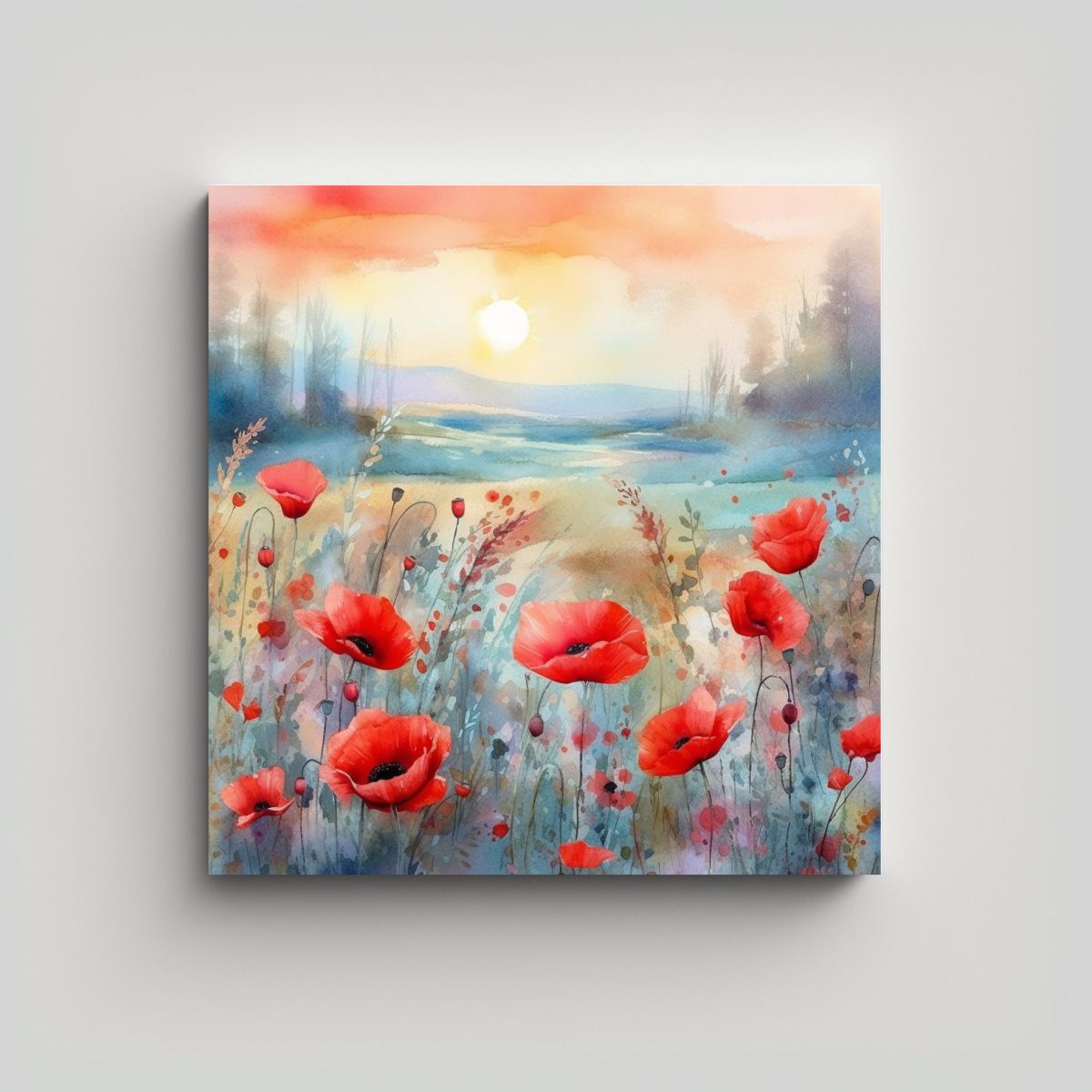 GENERICO - Cuadro Decorativo Alta Resolución Campo De 30x30 Cm