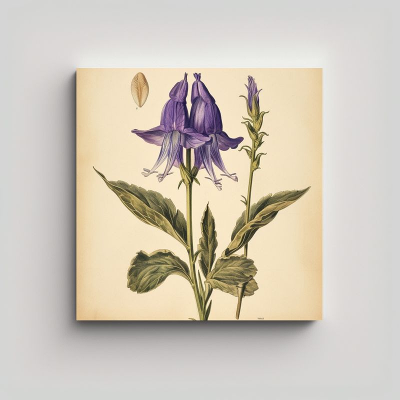 GENERICO - Bellflower Botánica Detallada Elegante 60x60 Cm