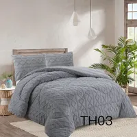 Cobertor de invierno Texturizado con CHIPORRO 2 Plazas Trenzado Gris