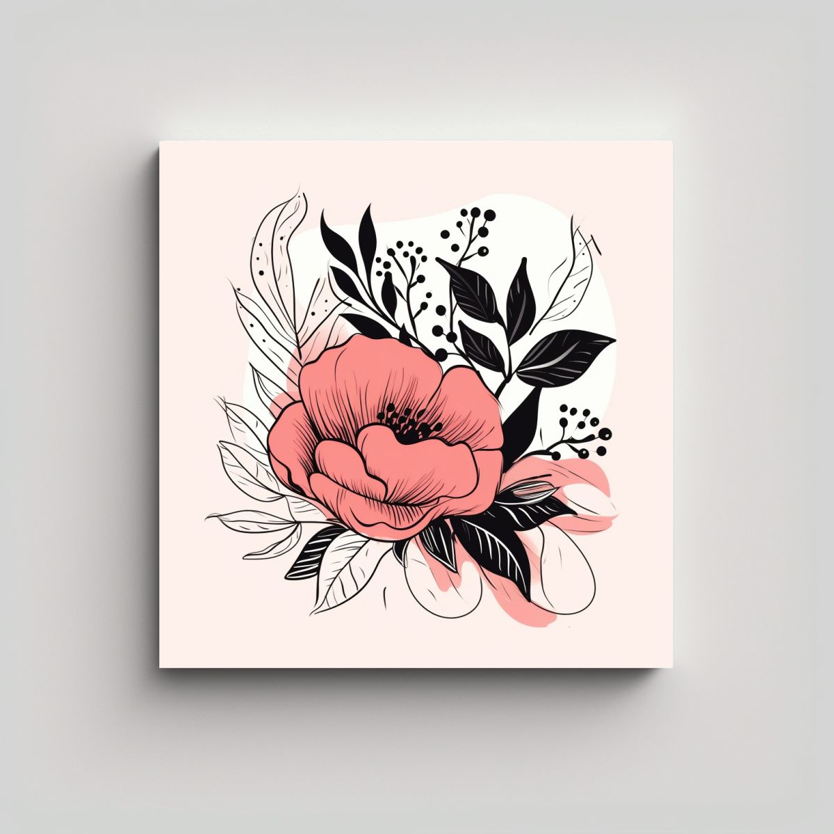 GENERICO - Estética Moderna Cuadro Boho Minimalista Con 60x60 Cm