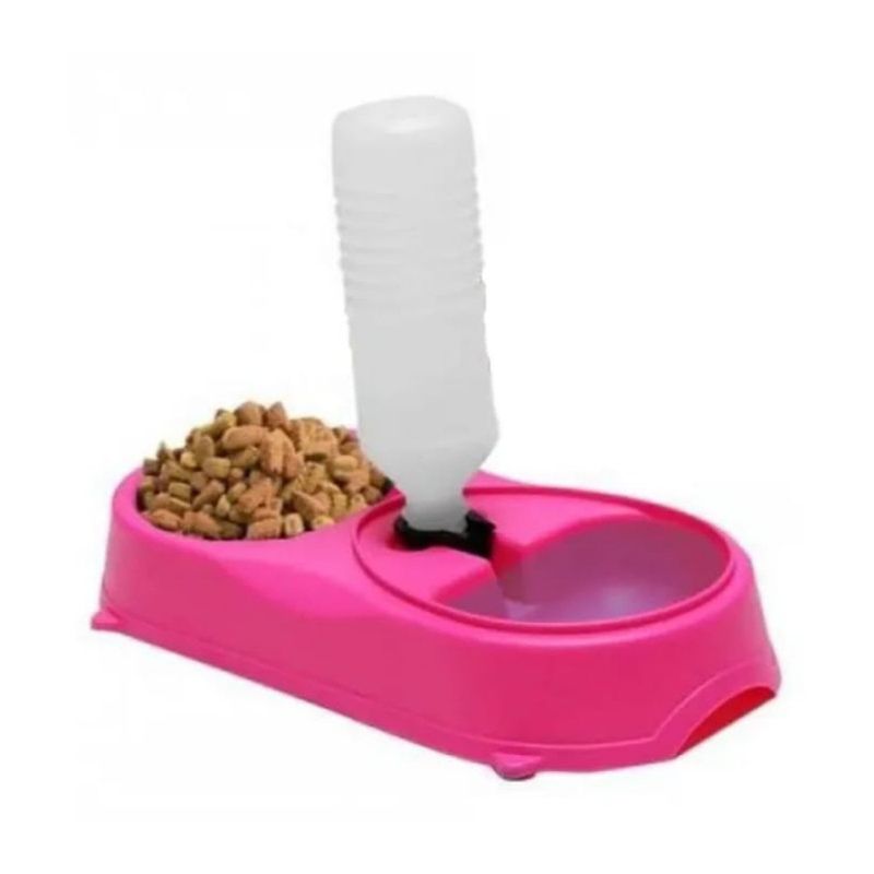 GENERICO - Dispensador de agua y plato de comida para mascotas