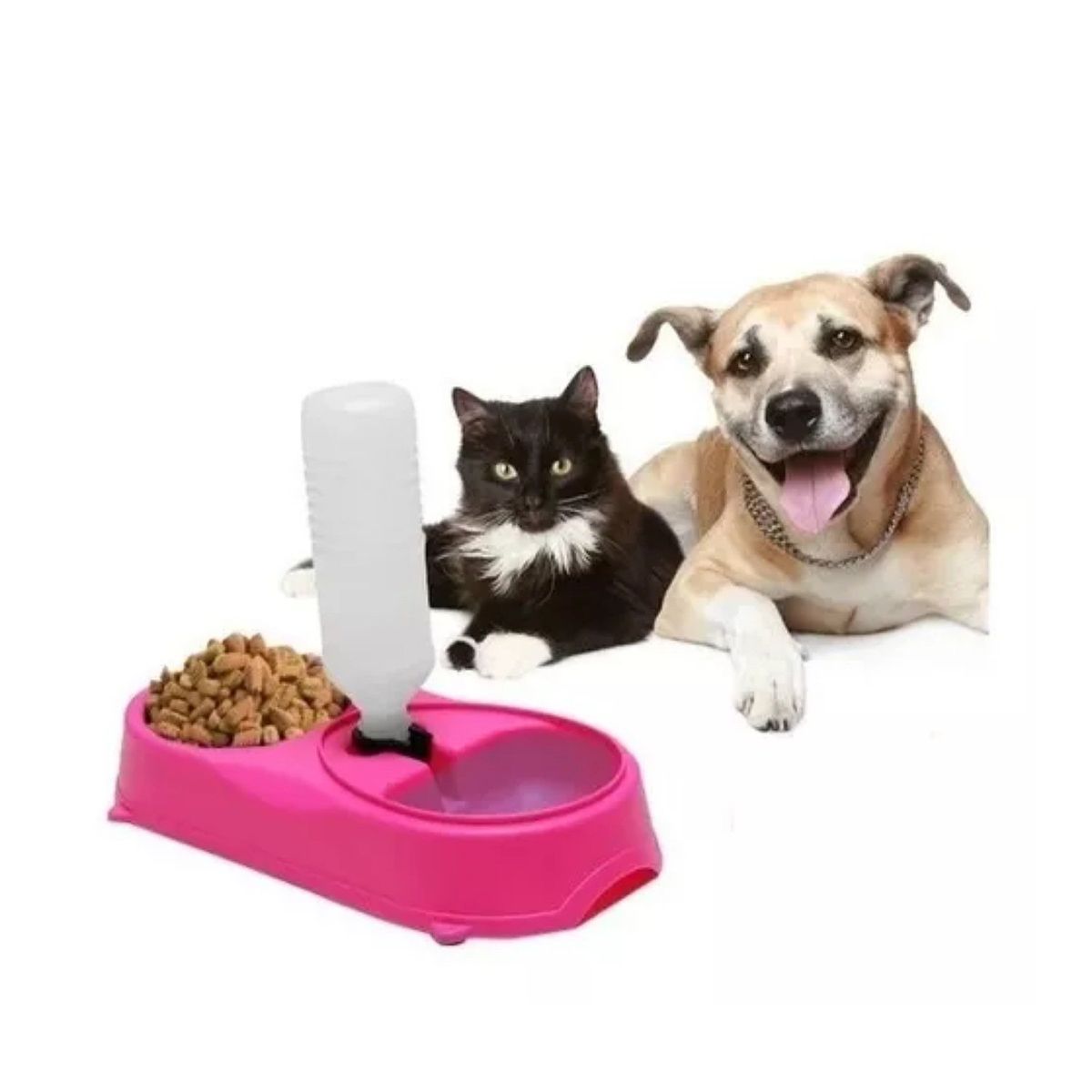 GENERICO - Dispensador de agua y plato de comida para mascotas