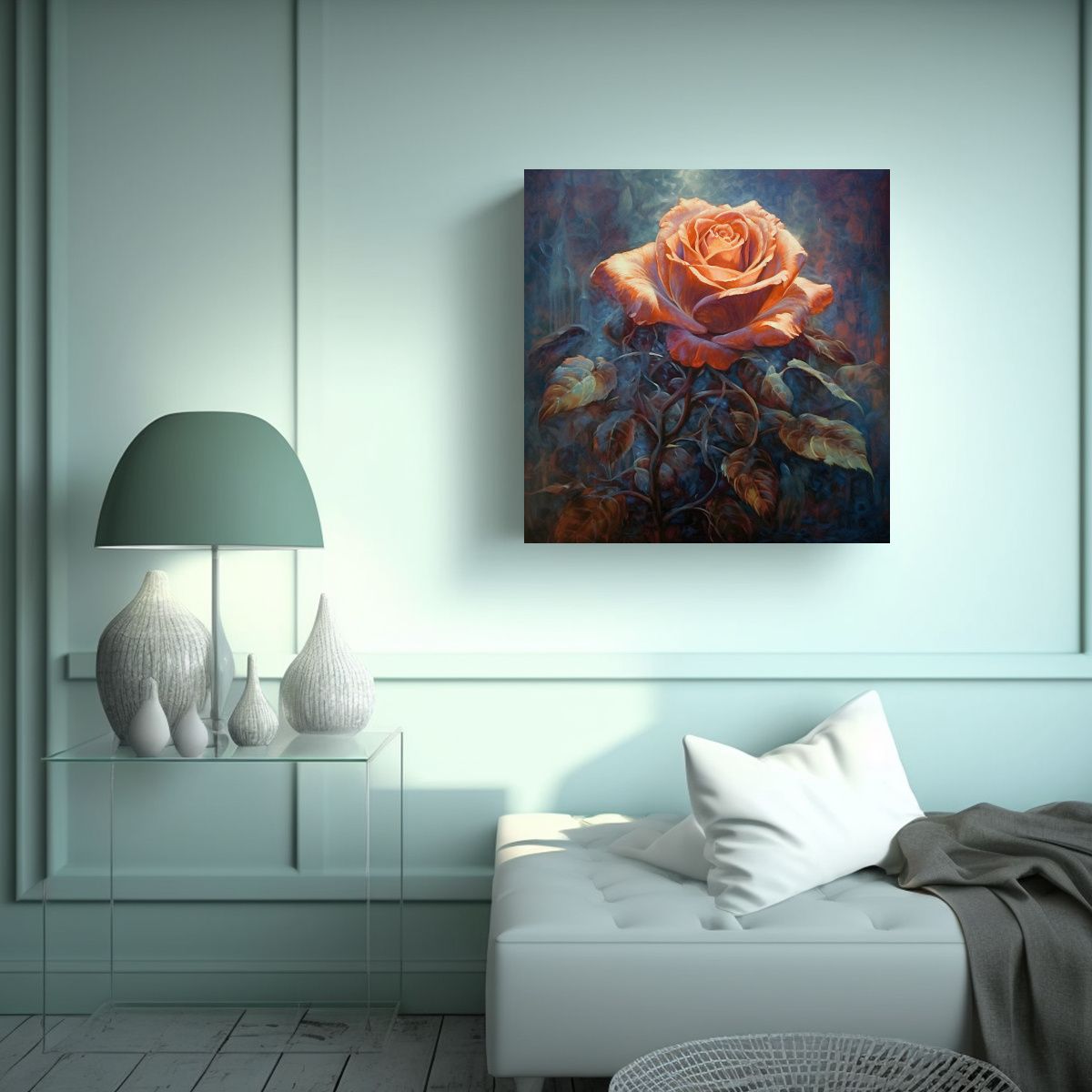 GENERICO - Cuadros Decorativos Rose Combinación Perfecta 50x50 Cm