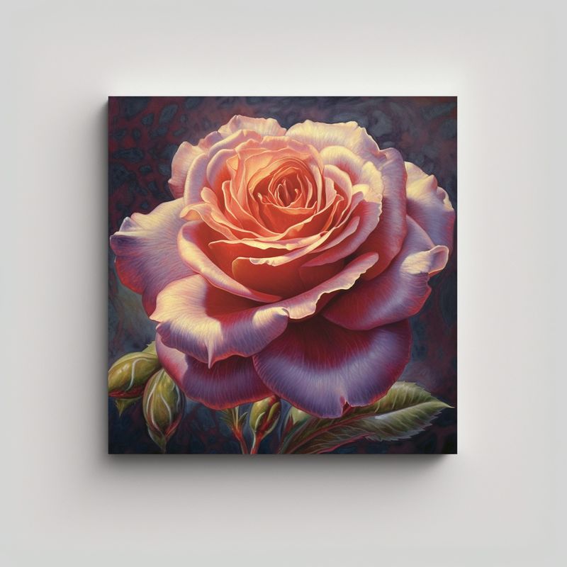GENERICO - Cuadro Decorativo Simétrico En Tela En Bastidor 80x80 Cm