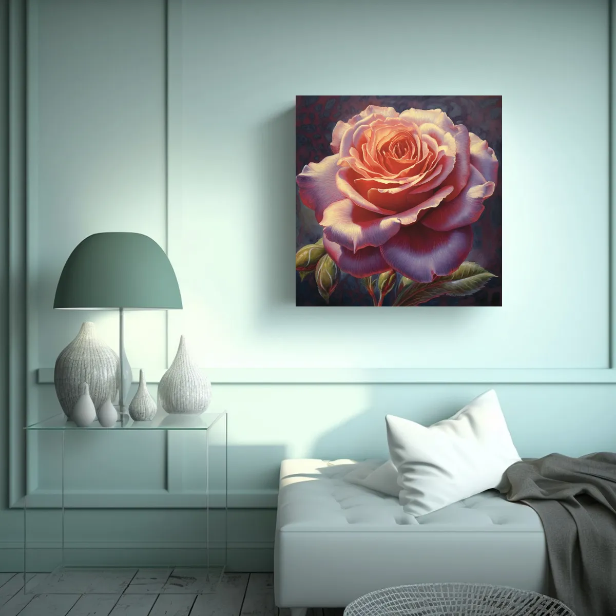 GENERICO - Cuadro Decorativo Simétrico En Tela En Bastidor 40x40 Cm