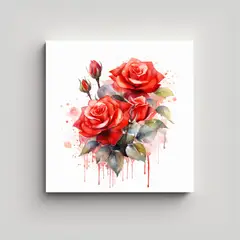 GENERICO - Rosa Fantástica De Wonderland Cuadro Abstracto 40x40 Cm
