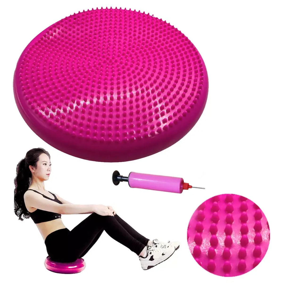 GENERICO - Cojín Sensorial Propiocepción-equilibrio Yoga color Rosado