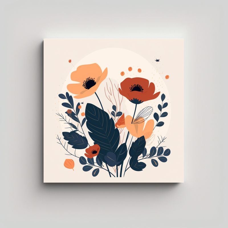 GENERICO - Ilustración Vectorial Surrealista Vintage Arte 90x90 Cm