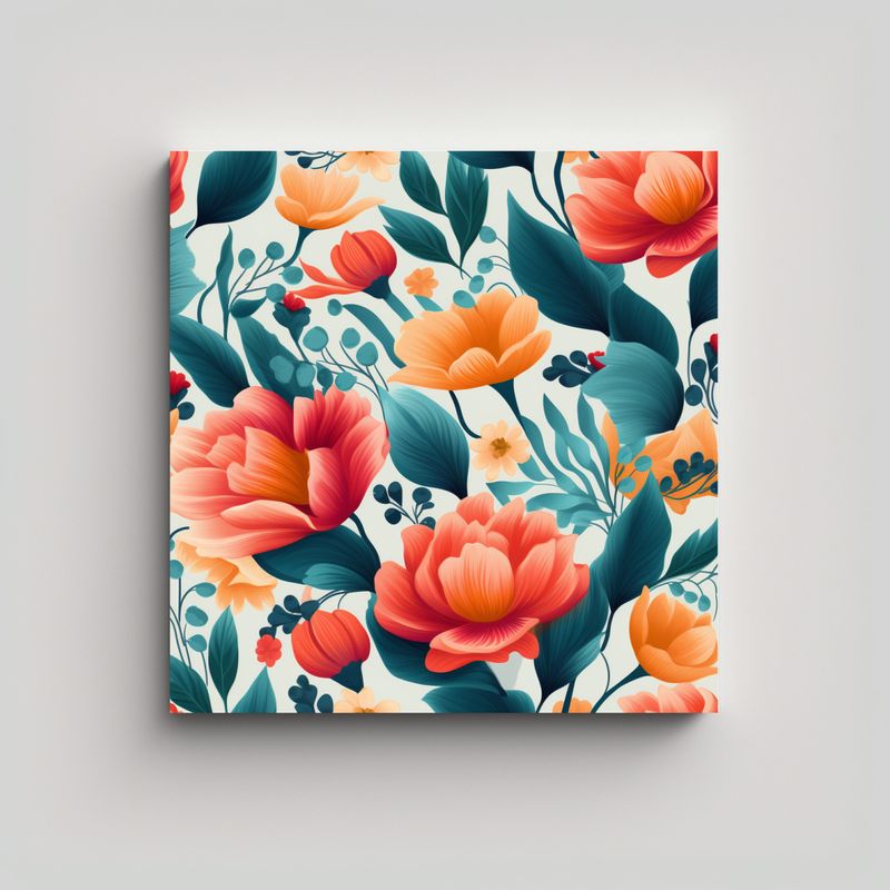 GENERICO - Cuadros Decorativos De Flores Sublimadas De Alta 30x30 Cm