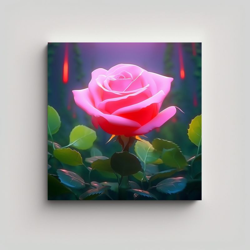 GENERICO - Acuarela Simplicidad Cuadro Decorativo En Tela 40x40 Cm