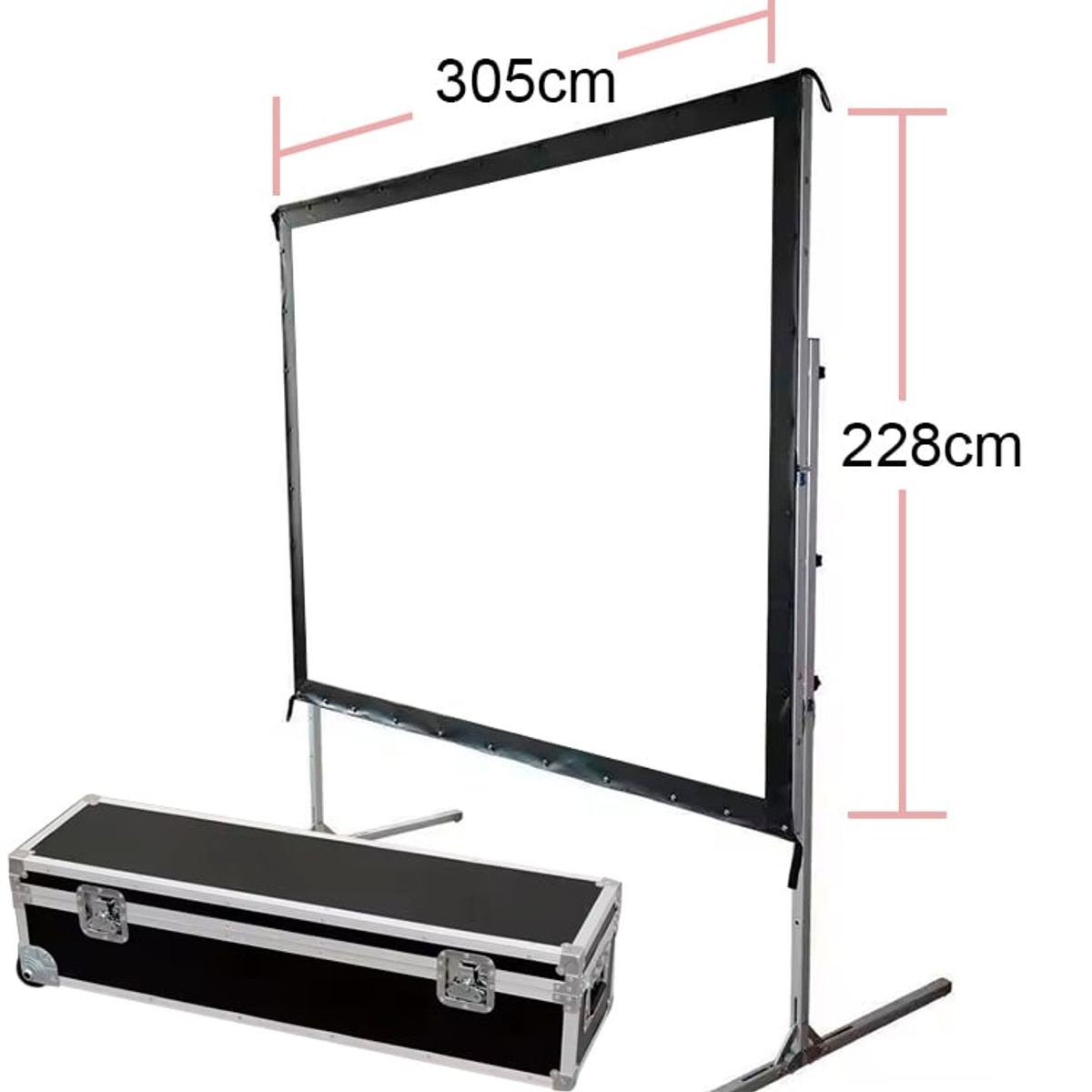 GENERICO - TELON MECANO 305X228cm PERFIL DE ALUMINIO INCLUYE CASE