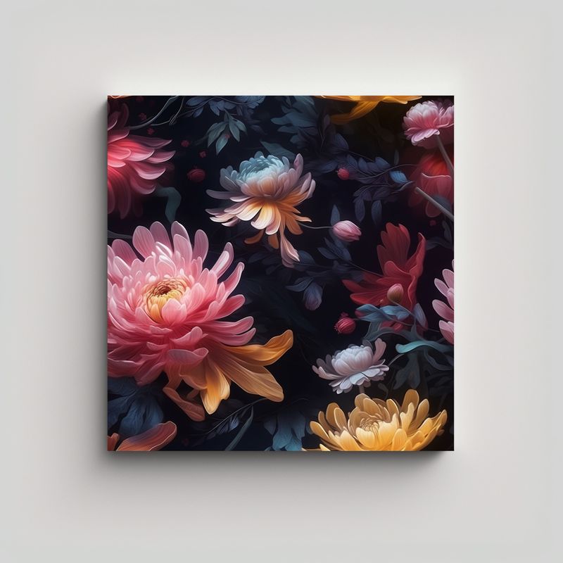 GENERICO - Cuadros Decorativos Vintage De Flores En Detalle 80x80 Cm