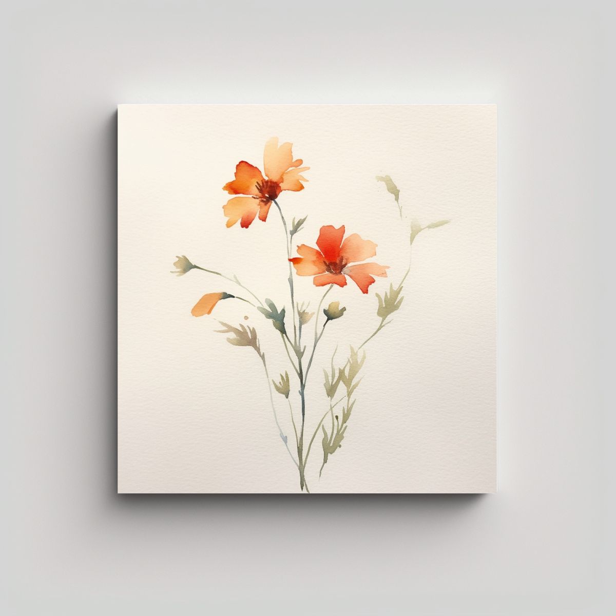 GENERICO - Fotografía De Arte Minimalista Acuarela Y 90x90 Cm