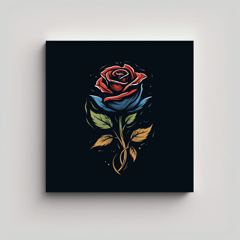 GENERICO - Cuadro Decorativo Tema Linda Con Logo De Rosa 40x40 Cm