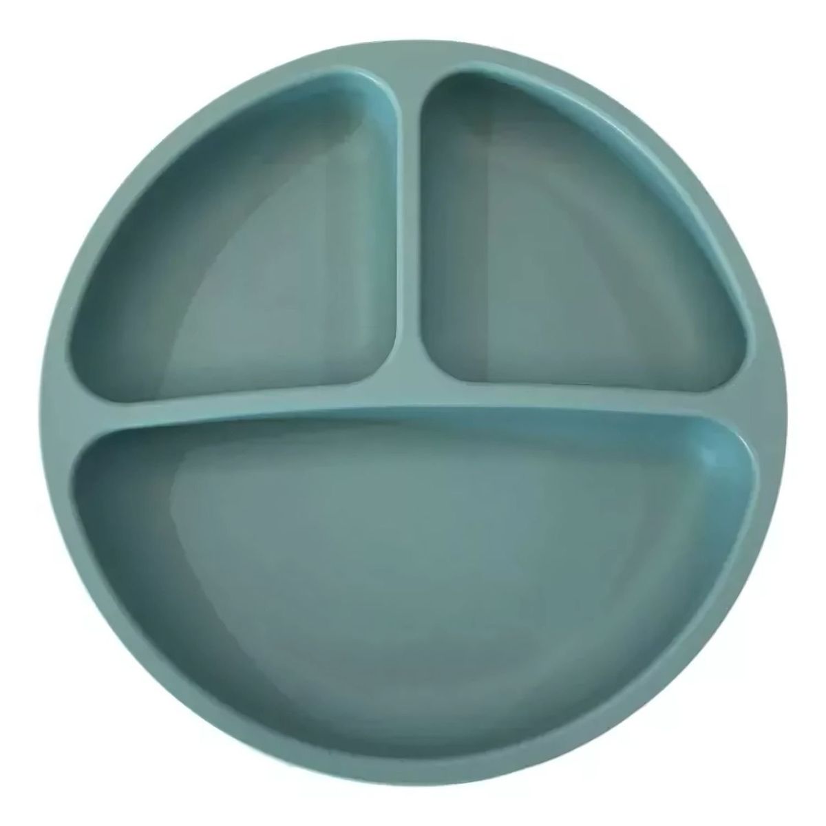 KEEP - Plato Silicona Bebe Kido Ventosa y 3 Divisiones Verde - SC