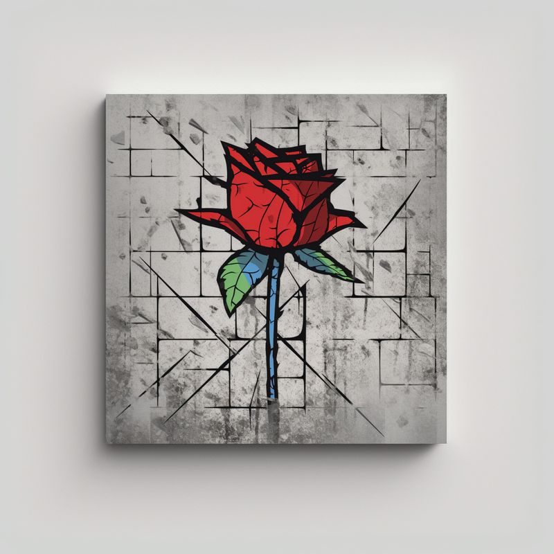 GENERICO - Cuadro Inspirador Poder Rosa SVG Al Estilo De 30x30 Cm