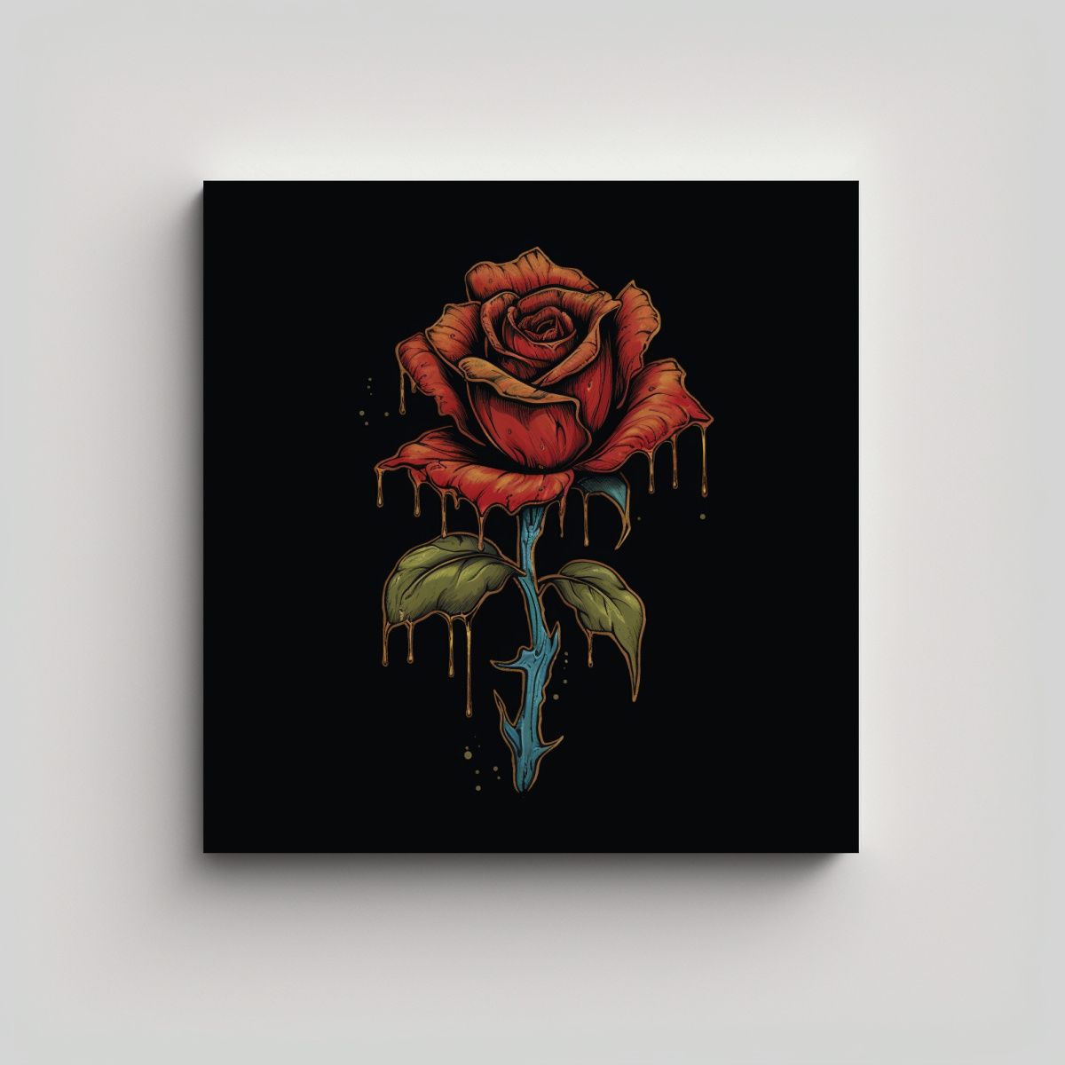 GENERICO - Adorno Conceptual De Rosa Marchita Logo En 90x90 Cm