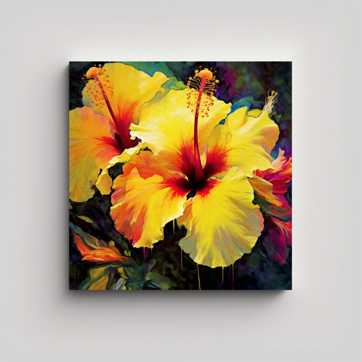 GENERICO - Canva Abstracto Un Mundo De Colores Danzantes 50x50 Cm