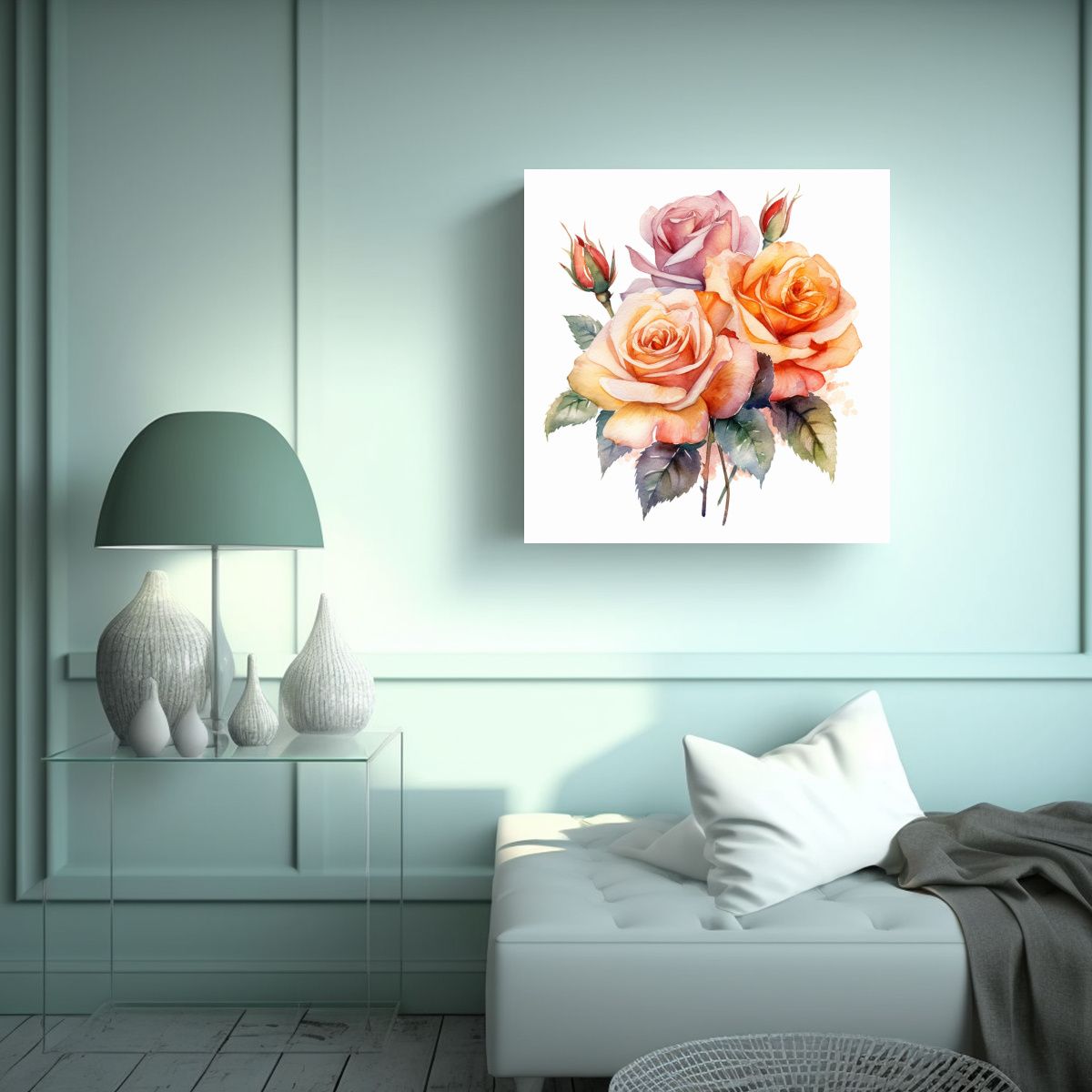 GENERICO - Cuadro Vintage En Lienzo De Moss Expresión E 30x30 Cm