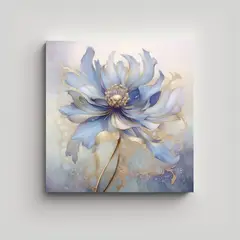 GENERICO - Cuadro Decorativo De Flor Acuarela En Tela 90x90 Cm