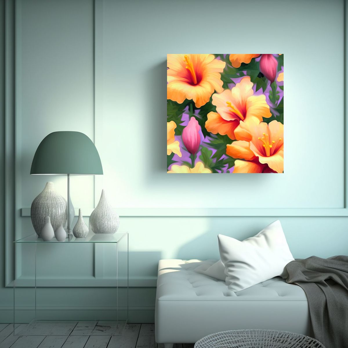 GENERICO - Cuadro De Tela Sublimada - Detalles Intrincados 50x50 Cm