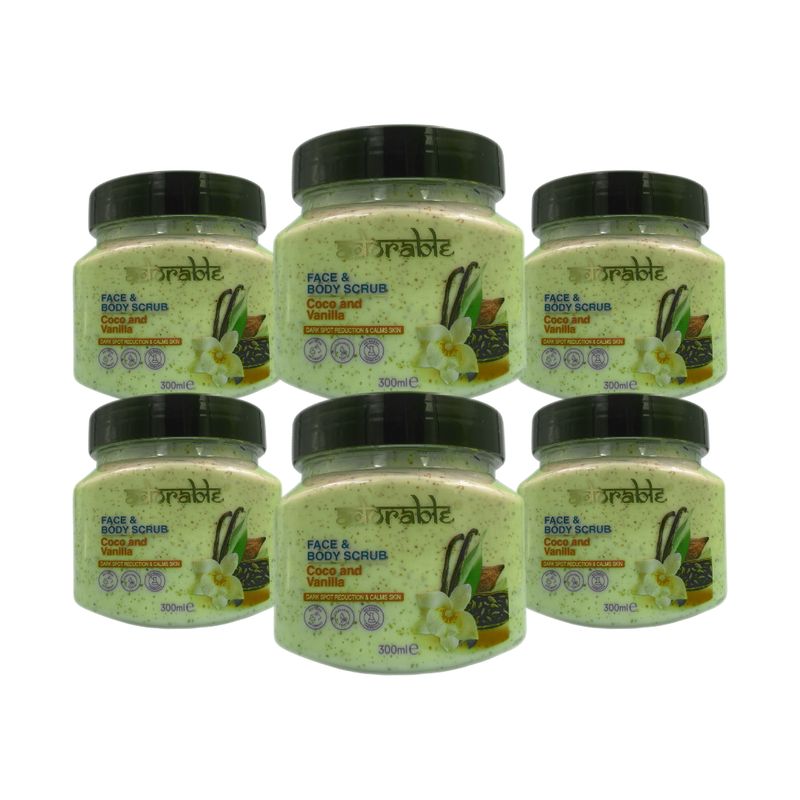 ADORABLE - Pack Adorable 6 Exfoliantes Coco-Vainilla 300 ml