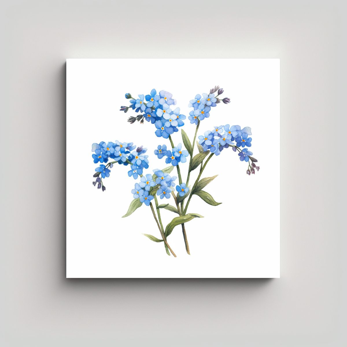 GENERICO - Cuadro Fotografía Alta Resolución De Myosotis 80x80 Cm