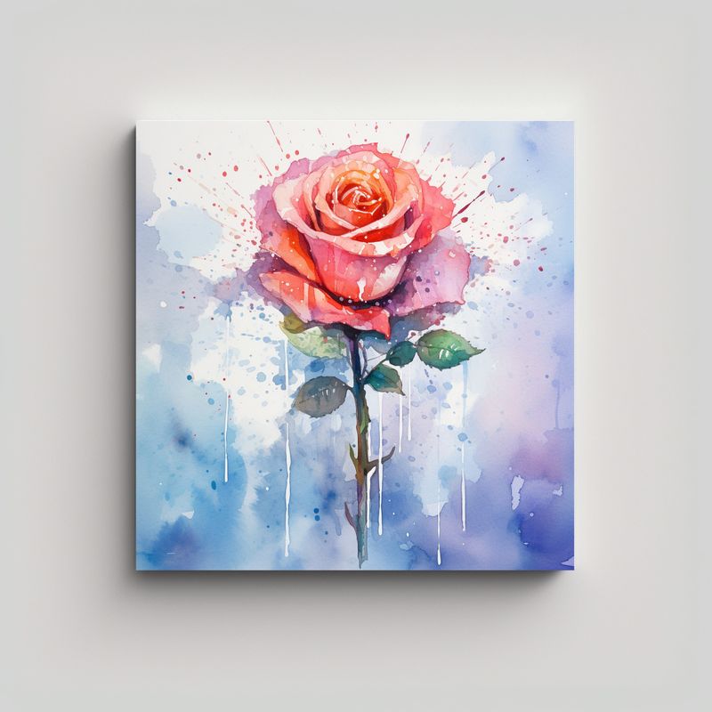 GENERICO - Armonía De Colores En Lienzo Abstracto De Rosa 40x40 Cm