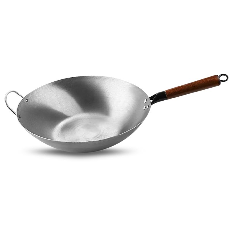 GENERICO - Wok tradicional chino de 34cm acero al carbono