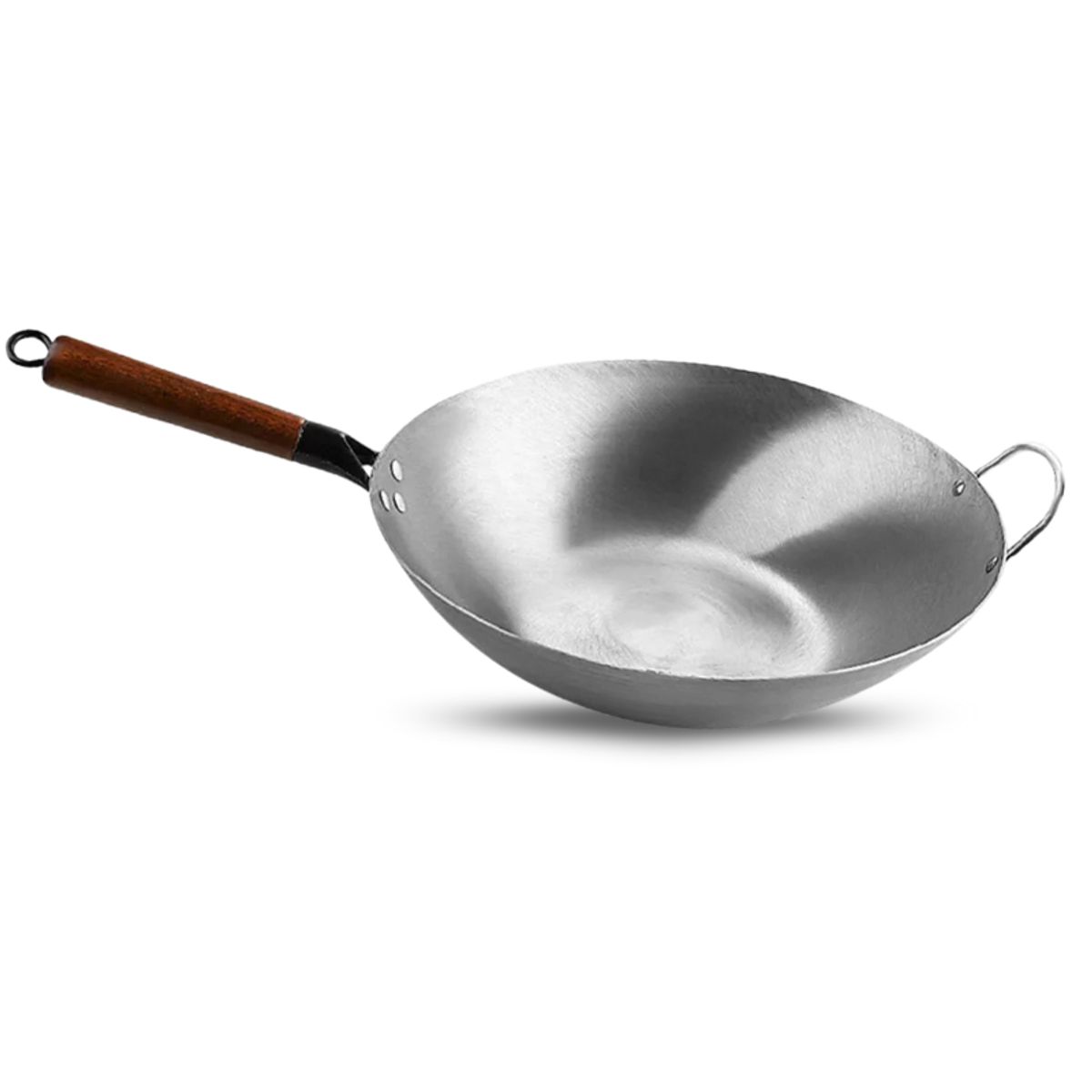 GENERICO - Wok Acero Inoxidable 34cm para Cocina Asiática Multiuso