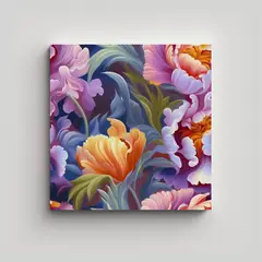GENERICO - Cuadro De Flores Realistas Y Detalladas 30x30 Cm